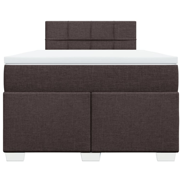 Pat box spring cu saltea, maro închis, 120x200 cm, textil - WALTI WALTI