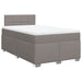 Pat box spring cu saltea, gri taupe, 120x200 cm, textil - WALTI WALTI