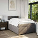 Pat box spring cu saltea, gri taupe, 120x200 cm, textil - WALTI WALTI