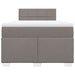 Pat box spring cu saltea, gri taupe, 120x200 cm, textil - WALTI WALTI