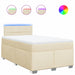 Pat box spring cu saltea, crem, 120x200 cm, textil - WALTI WALTI