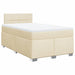 Pat box spring cu saltea, crem, 120x200 cm, textil - WALTI WALTI