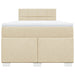 Pat box spring cu saltea, crem, 120x200 cm, textil - WALTI WALTI