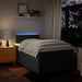 Pat box spring cu saltea, albastru, 120x200 cm, textil - WALTI WALTI
