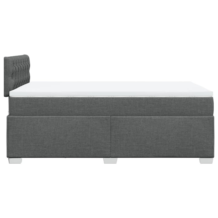 Pat box spring cu saltea, gri închis, 120x200 cm, textil - WALTI WALTI