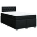 Pat box spring cu saltea, negru, 120x200 cm, textil - WALTI WALTI