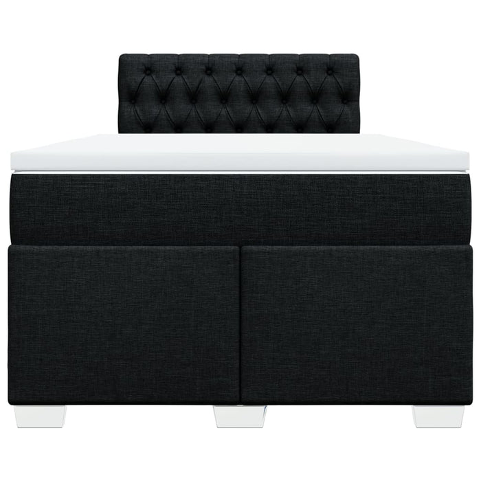 Pat box spring cu saltea, negru, 120x200 cm, textil - WALTI WALTI