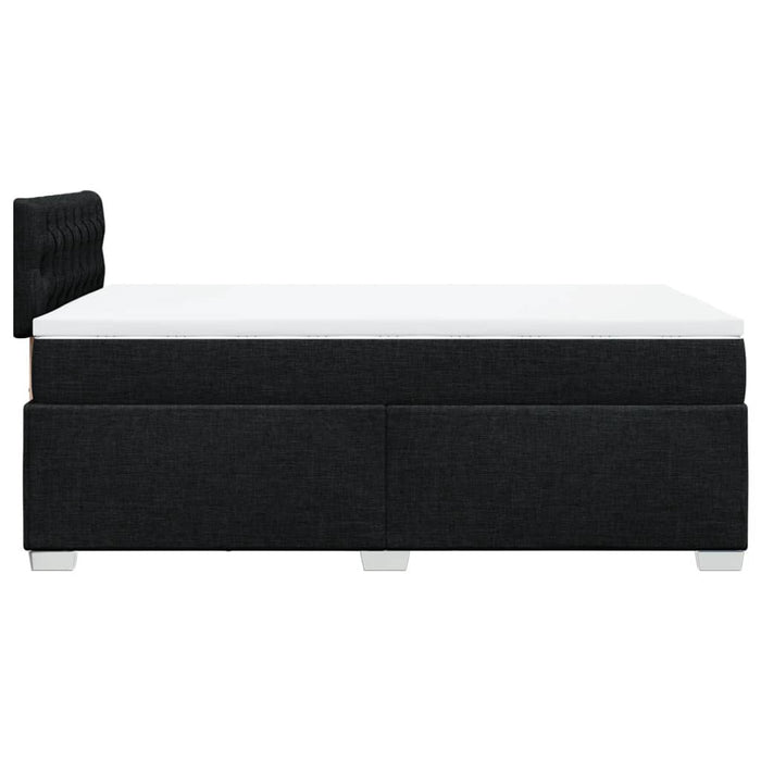 Pat box spring cu saltea, negru, 120x200 cm, textil - WALTI WALTI