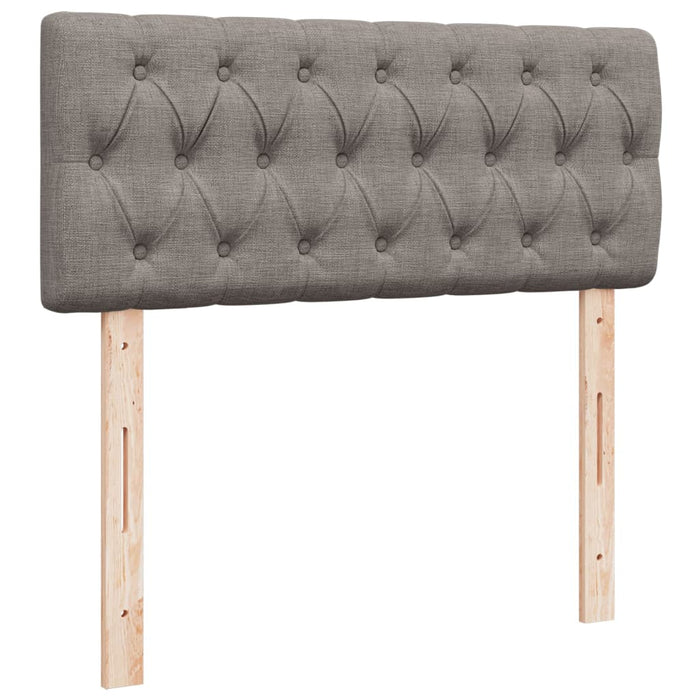 Pat box spring cu saltea, gri taupe, 120x200 cm, textil WALTI