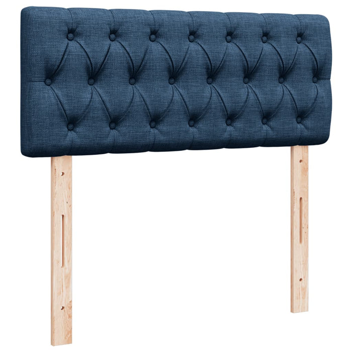 Pat box spring cu saltea, albastru, 120x200 cm, textil - WALTI WALTI