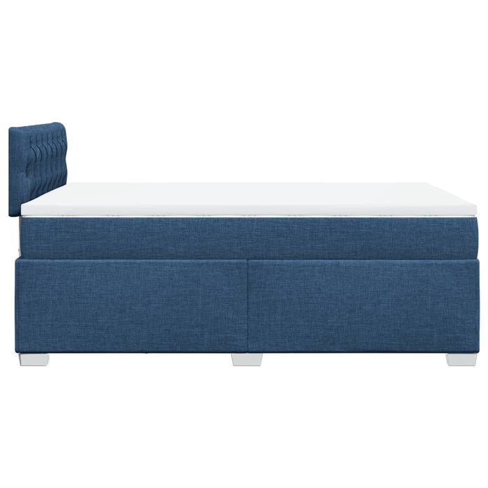 Pat box spring cu saltea, albastru, 120x200 cm, textil - WALTI WALTI