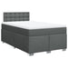 Pat box spring cu saltea, gri închis, 120x200 cm, textil - WALTI WALTI