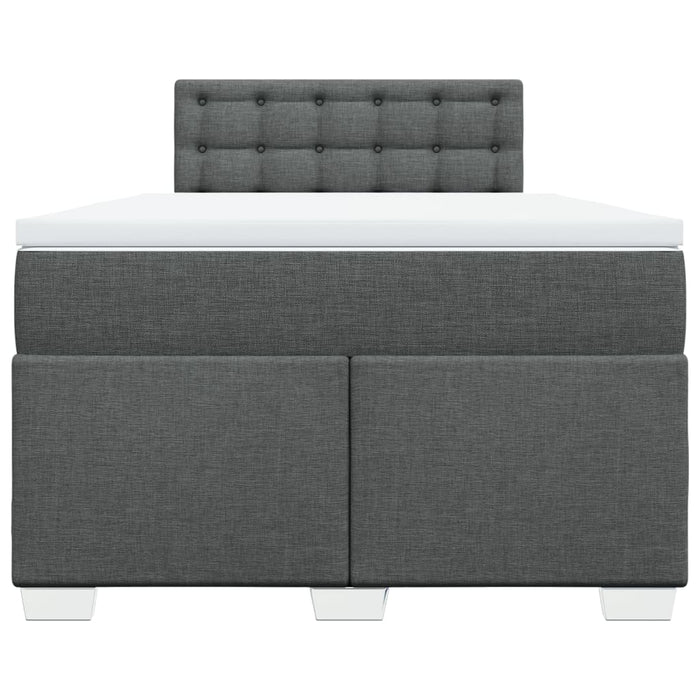 Pat box spring cu saltea, gri închis, 120x200 cm, textil - WALTI WALTI