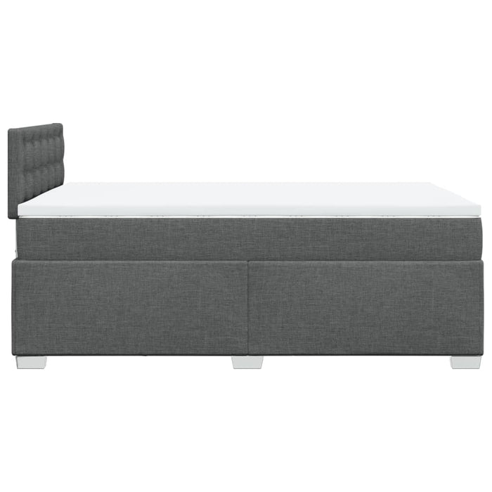 Pat box spring cu saltea, gri închis, 120x200 cm, textil - WALTI WALTI