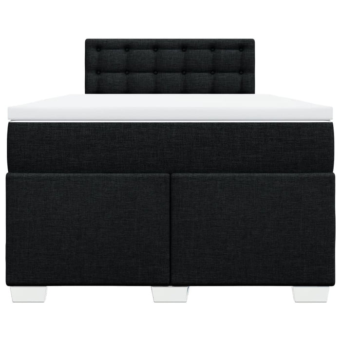 Pat box spring cu saltea, negru, 120x200 cm, textil - WALTI WALTI