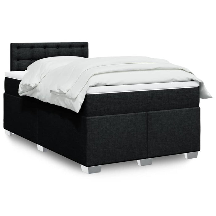 Pat box spring cu saltea, negru, 120x200 cm, textil - WALTI WALTI