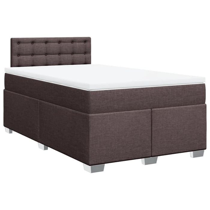 Pat box spring cu saltea, maro închis, 120x200 cm, textil - WALTI WALTI