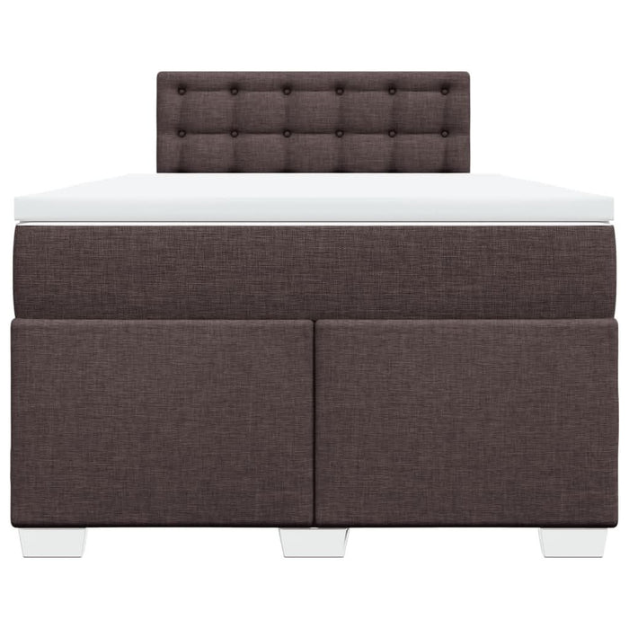 Pat box spring cu saltea, maro închis, 120x200 cm, textil - WALTI WALTI