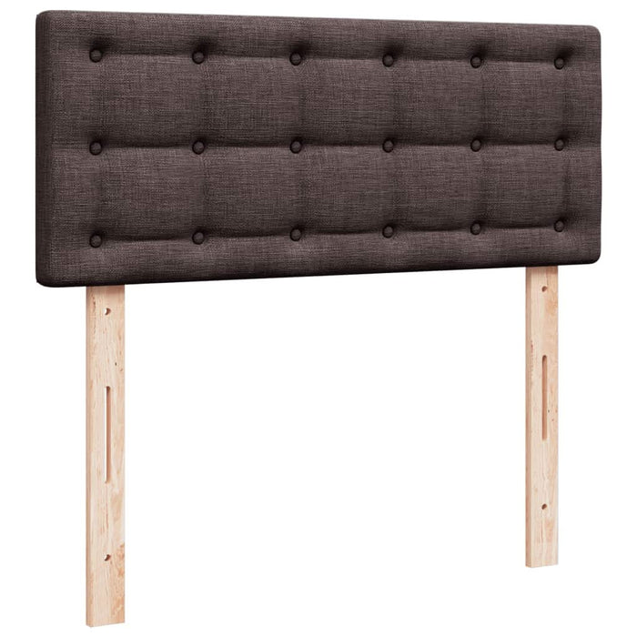 Pat box spring cu saltea, maro închis, 120x200 cm, textil - WALTI WALTI