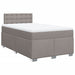Pat box spring cu saltea, gri taupe, 120x200 cm, textil - WALTI WALTI