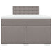 Pat box spring cu saltea, gri taupe, 120x200 cm, textil - WALTI WALTI