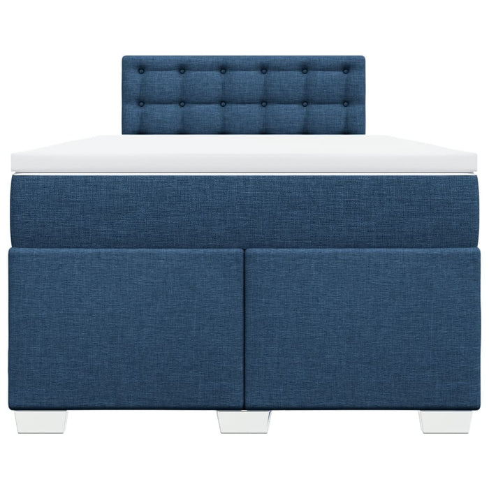 Pat box spring cu saltea, albastru, 120x200 cm, textil - WALTI WALTI