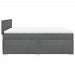 Pat box spring cu saltea, gri închis, 140x190 cm, textil - WALTI WALTI