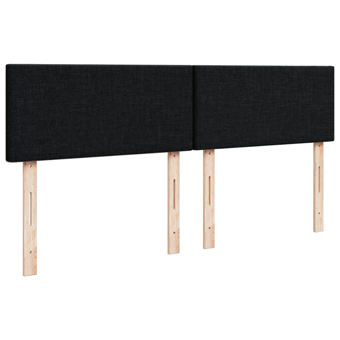 Pat box spring cu saltea, negru, 140x190 cm, textil - WALTI WALTI
