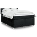 Pat box spring cu saltea, negru, 140x190 cm, textil - WALTI WALTI