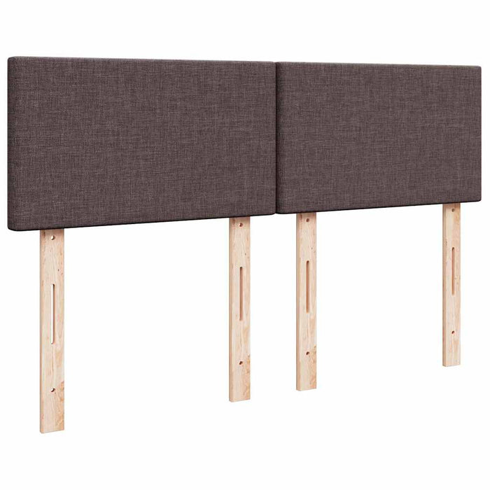 Pat box spring cu saltea, maro închis, 140x200 cm, textil - WALTI WALTI