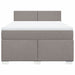 Pat box spring cu saltea, gri taupe, 140x200 cm, textil - WALTI WALTI