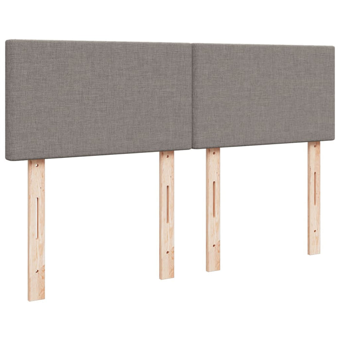 Pat box spring cu saltea, gri taupe, 140x200 cm, textil - WALTI WALTI