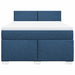 Pat box spring cu saltea, albastru, 140x200 cm, textil - WALTI WALTI
