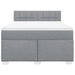 Pat box spring cu saltea, gri deschis, 140x190 cm, textil - WALTI WALTI