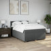 Pat box spring cu saltea, gri închis, 140x190 cm, textil - WALTI WALTI