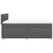 Pat box spring cu saltea, gri închis, 140x190 cm, textil - WALTI WALTI