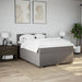 Pat box spring cu saltea, gri taupe, 140x200 cm, textil - WALTI WALTI