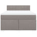 Pat box spring cu saltea, gri taupe, 140x200 cm, textil - WALTI WALTI