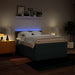 Pat box spring cu saltea, albastru, 140x200 cm, textil - WALTI WALTI