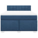 Pat box spring cu saltea, albastru, 140x200 cm, textil - WALTI WALTI