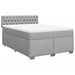 Pat box spring cu saltea, gri deschis, 140x190 cm, textil - WALTI WALTI