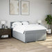 Pat box spring cu saltea, gri deschis, 140x190 cm, textil - WALTI WALTI