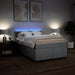 Pat box spring cu saltea, gri deschis, 140x190 cm, textil - WALTI WALTI