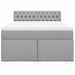 Pat box spring cu saltea, gri deschis, 140x190 cm, textil - WALTI WALTI