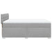 Pat box spring cu saltea, gri deschis, 140x190 cm, textil - WALTI WALTI