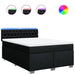 Pat box spring cu saltea, negru, 140x190 cm, textil - WALTI WALTI