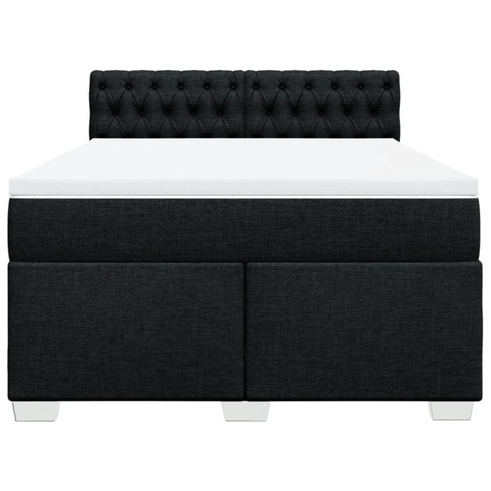 Pat box spring cu saltea, negru, 140x190 cm, textil - WALTI WALTI