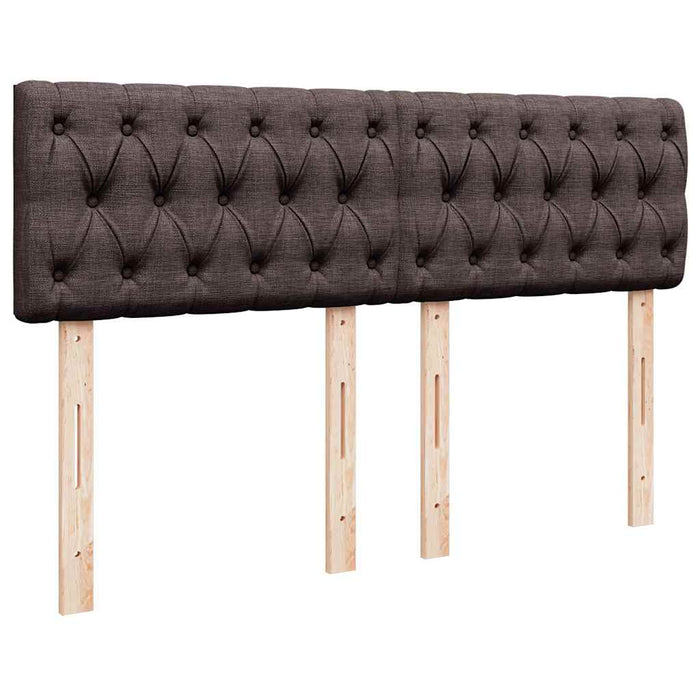 Pat box spring cu saltea, maro închis, 140x200 cm, textil - WALTI WALTI