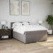 Pat box spring cu saltea, gri taupe, 140x200 cm, textil - WALTI WALTI