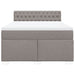 Pat box spring cu saltea, gri taupe, 140x200 cm, textil - WALTI WALTI